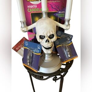 VTG HallowScream Nightmare Collection Haunted Candelabra Flickering Flame 1994